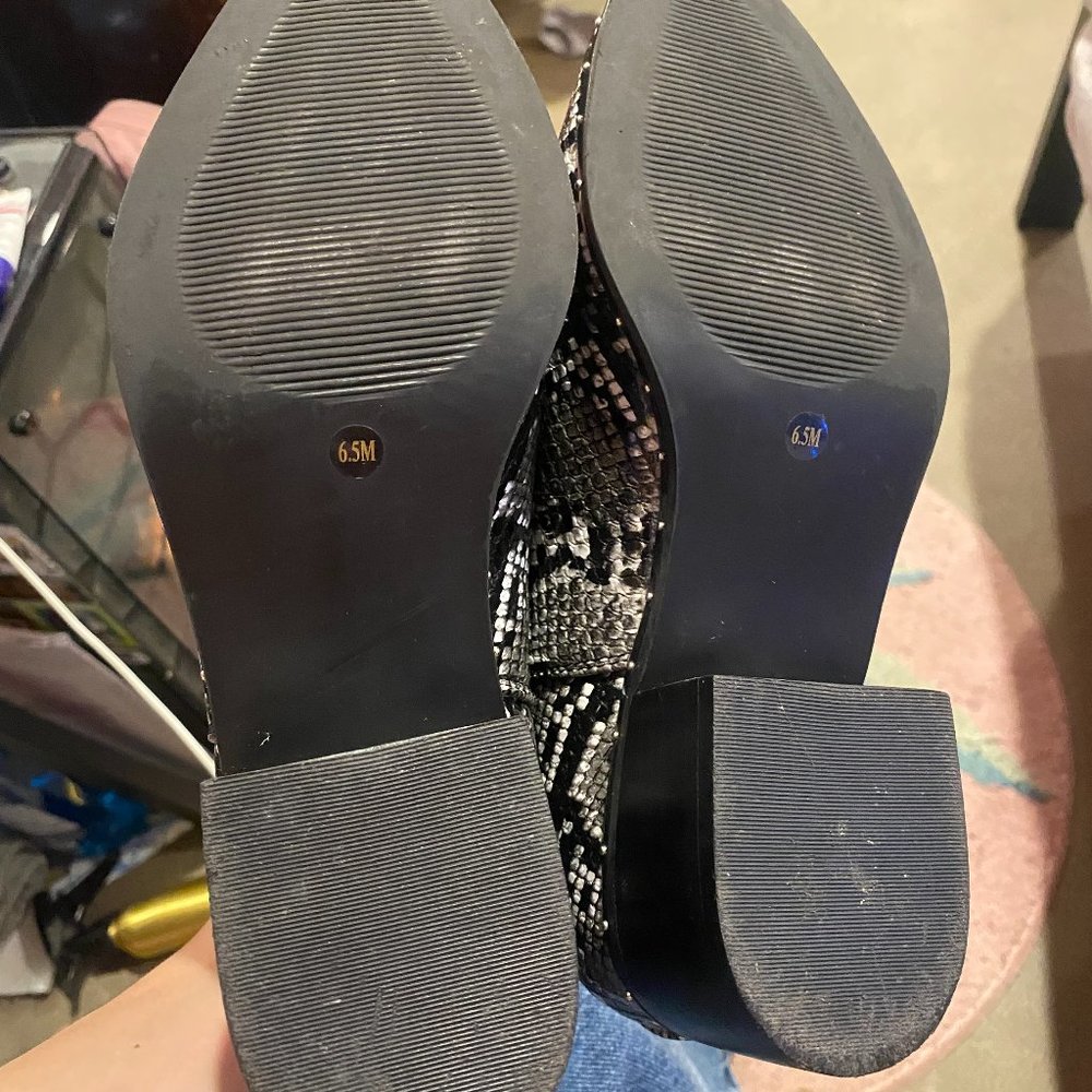 Bar Iii Snakeprint Ankle Booties With Gem - image 6